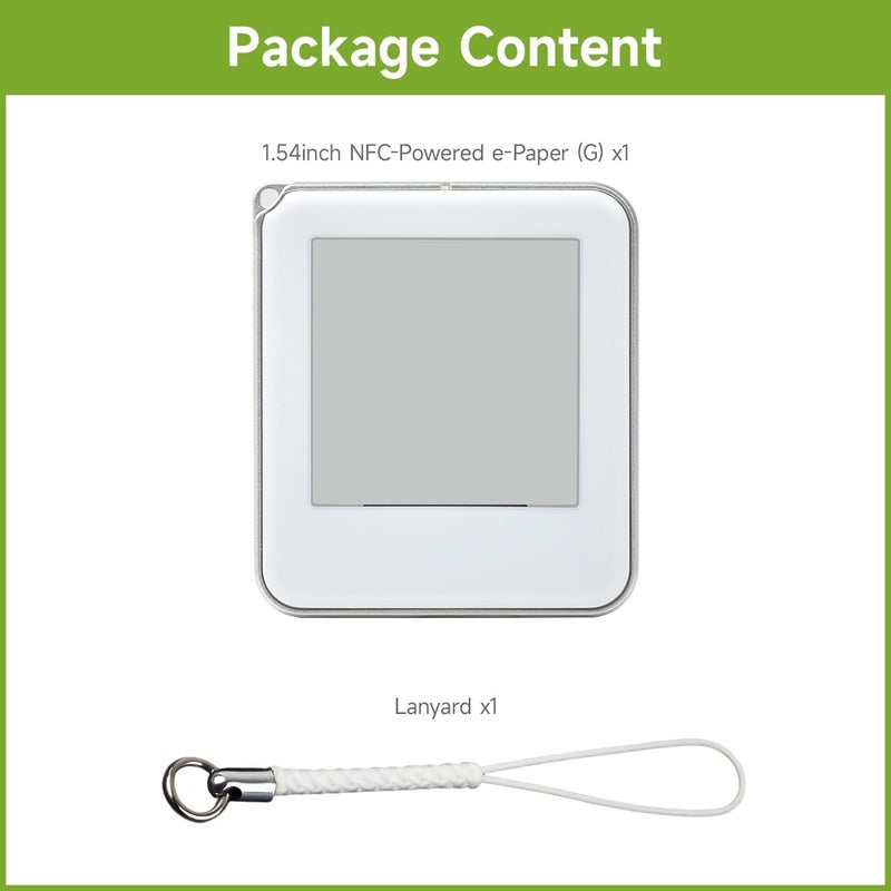 Waveshare 1.54inch Color NFC E-Ink Display with Red, Yellow, Black, and White, 4 Colors, Battery-Free, Wireless Power & Image Refresh, Silver Border - Image 2